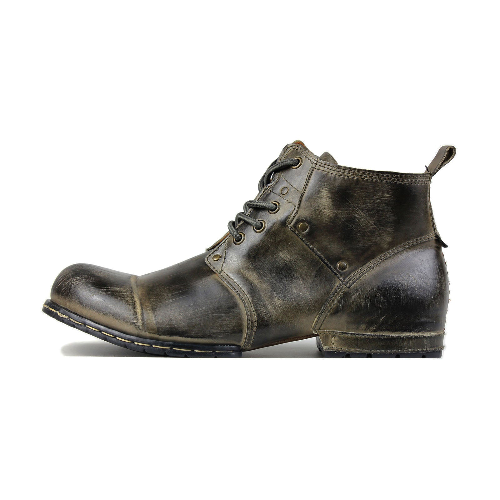 Men's Leather Ankle Boots OSS-6015-2-Retro Brown