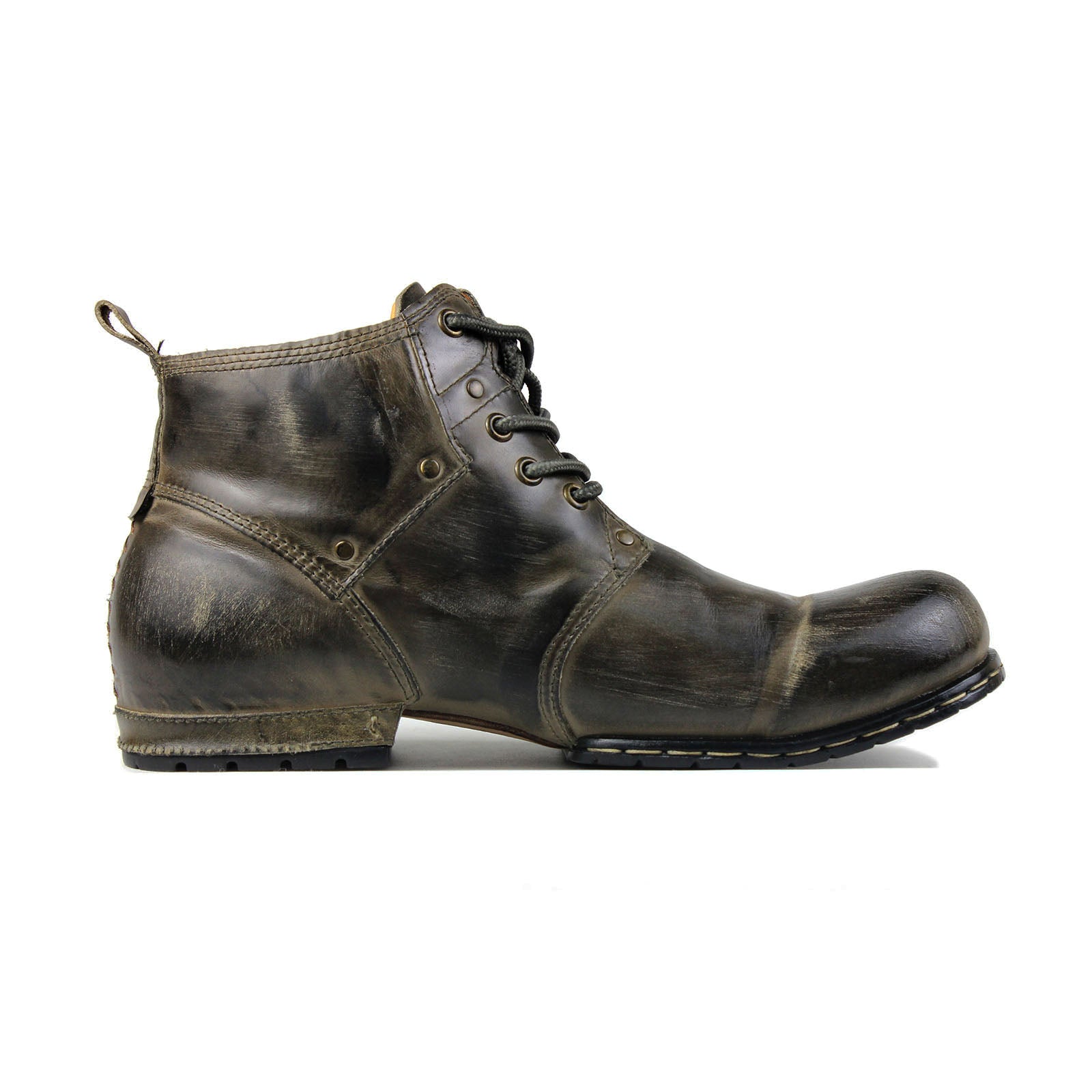 Men's Leather Ankle Boots OSS-6015-2-Retro Brown