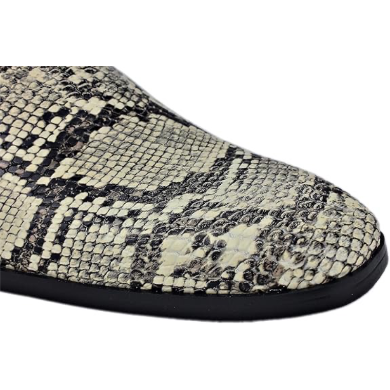 Bottes Chelsea en cuir et peau de serpent