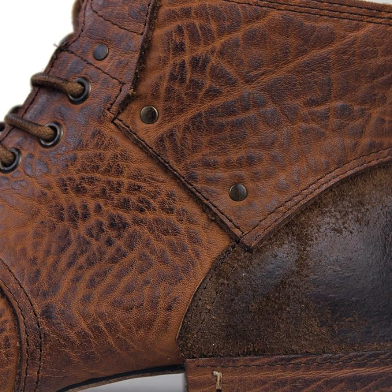 Retro Brown Leather Chukka Boots