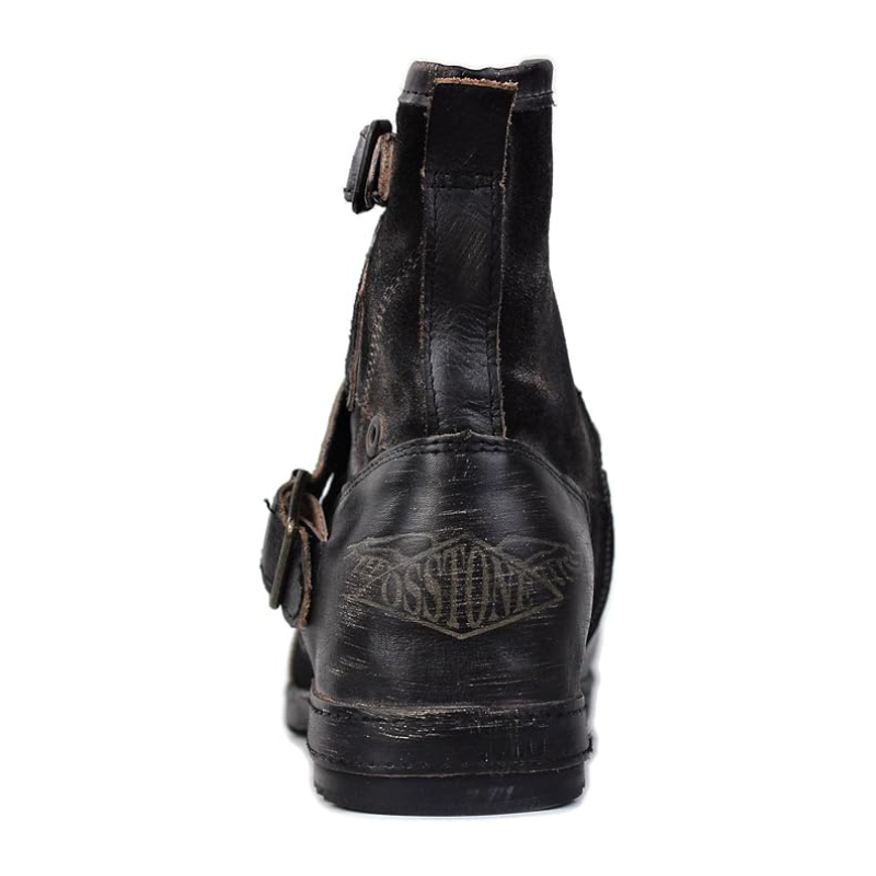 Men’s Vintage Leather Moto Boots - OSSTONE
