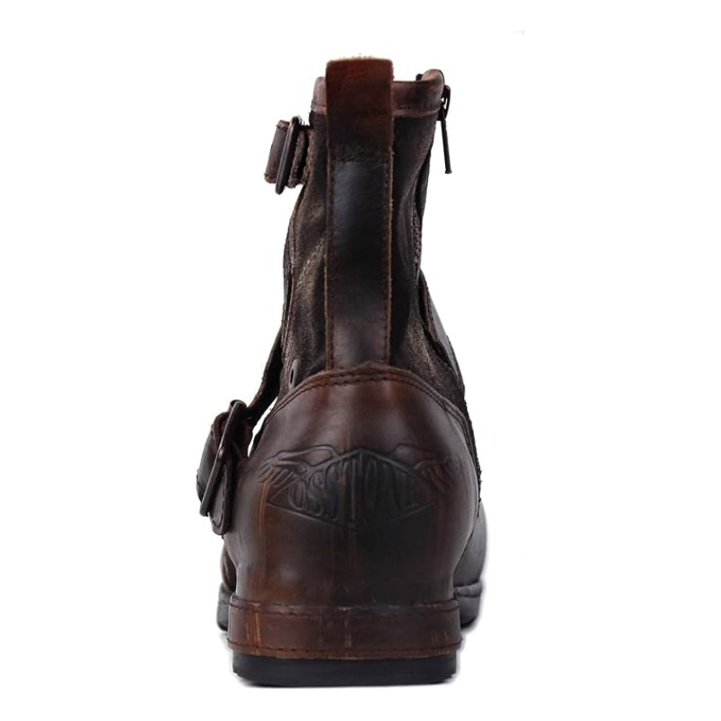 Men’s Vintage Leather Moto Boots - OSSTONE