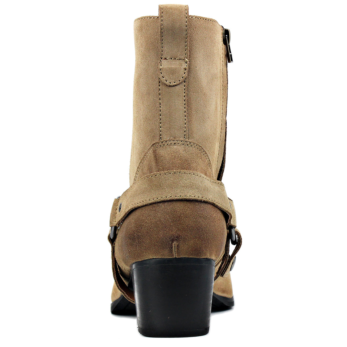 OSSTONE - Suede High Heel Chelsea Boots