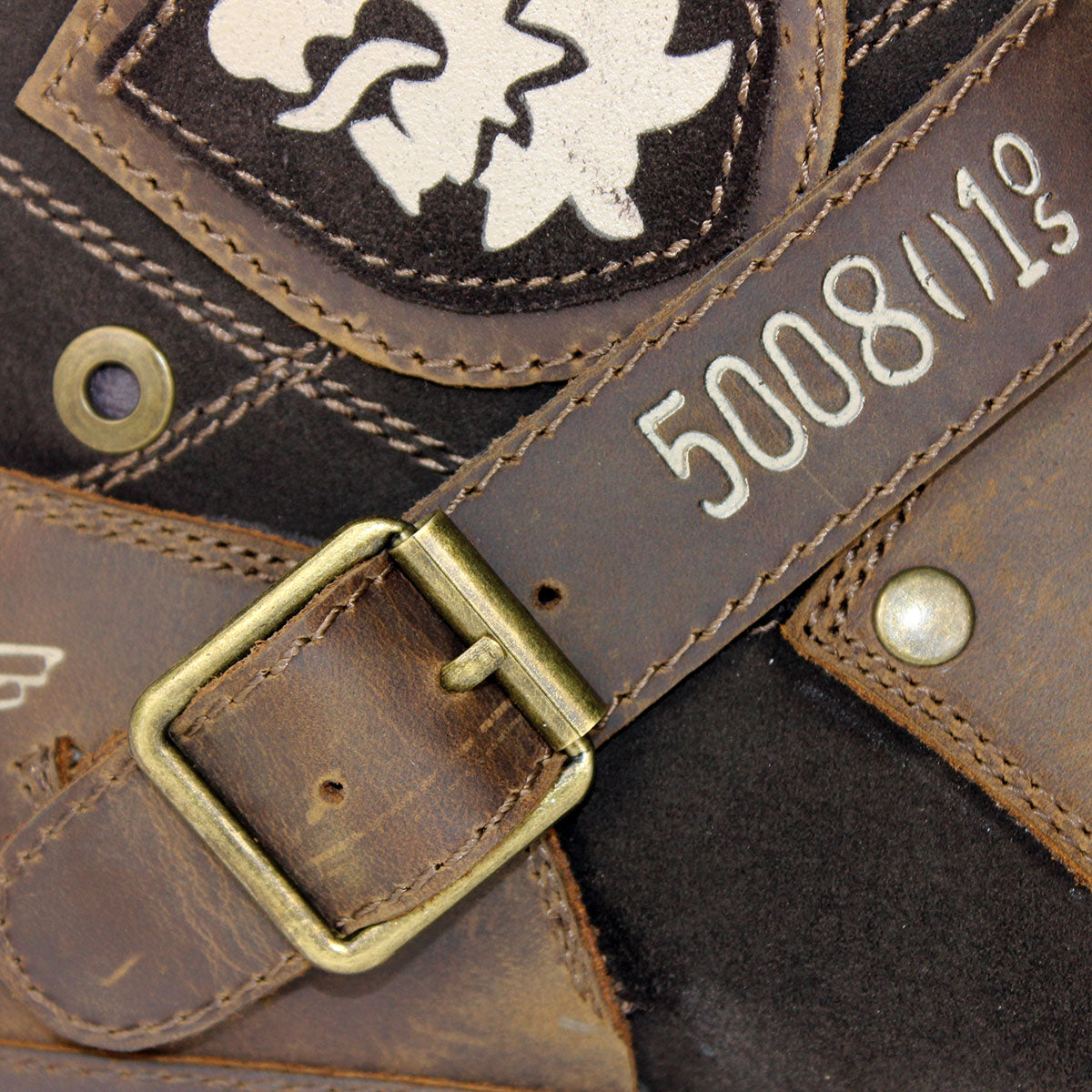 Osstone brown men's ankle-high leather boot with a classic round-toe design and a visible OSSTONE logo on the upper