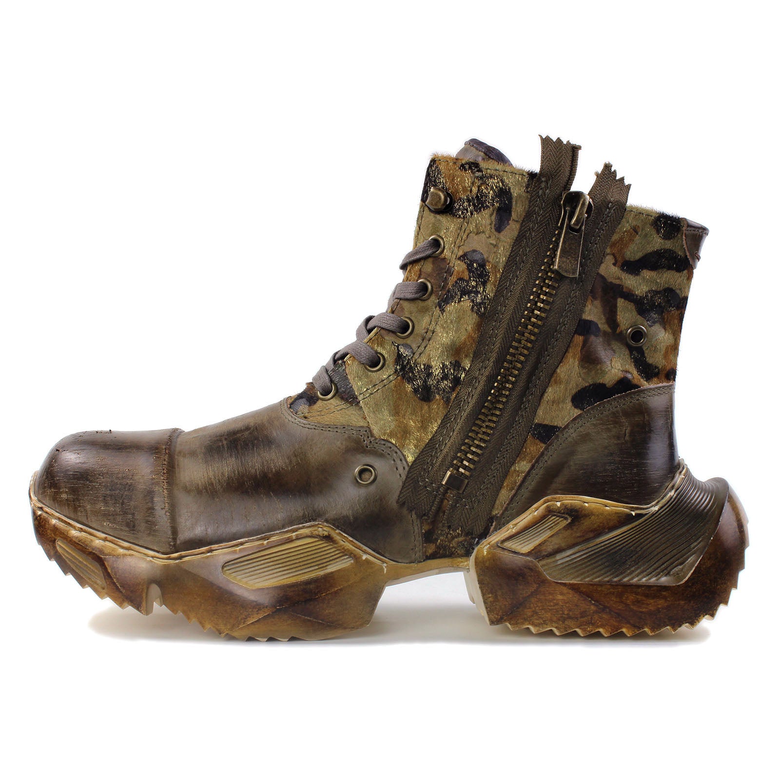 Bottes de moto en cuir pour homme, style athlétique, OS-5008-S-8-PHair-A