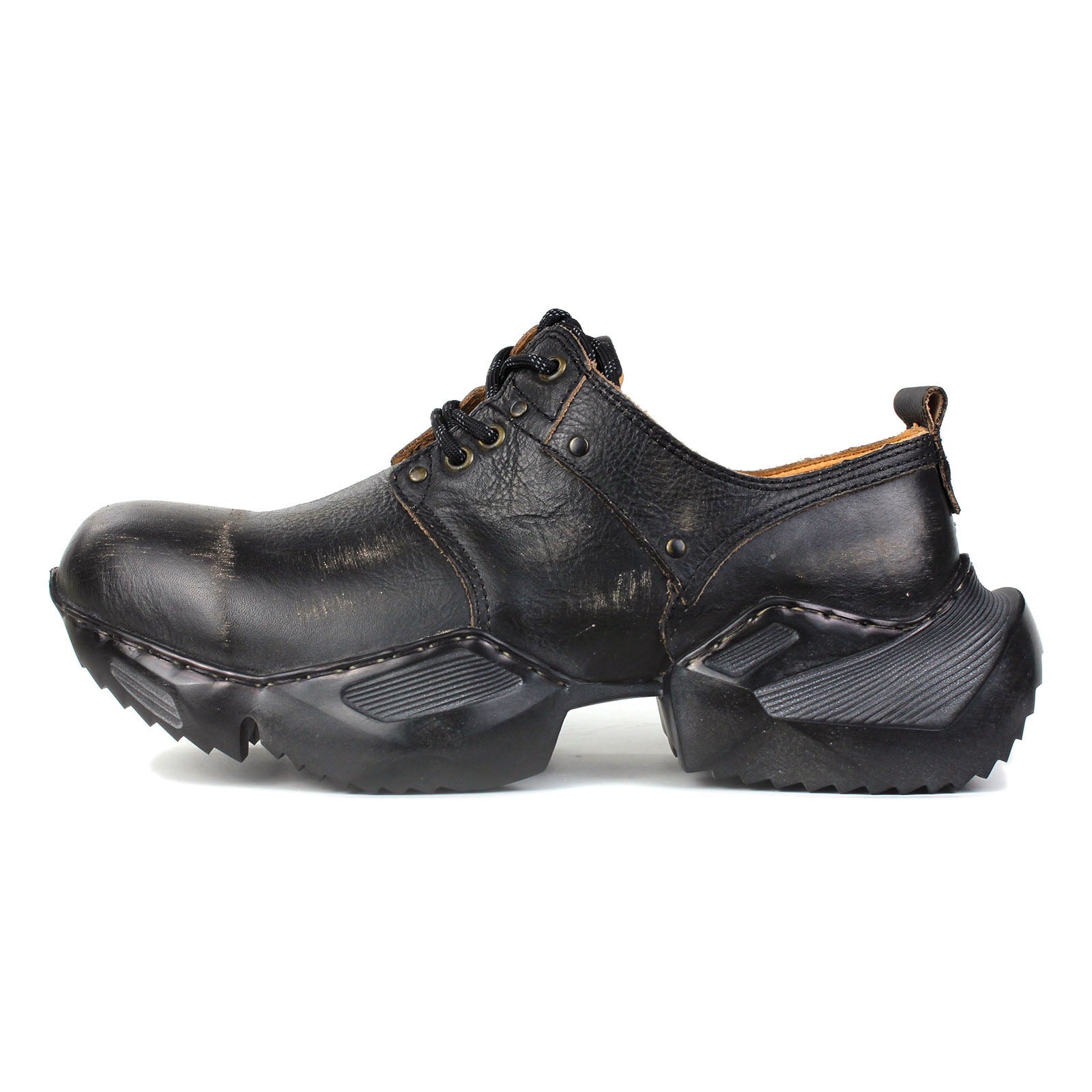 Bottes de moto en cuir pour homme, style sport et marche, style vintage, OS-5008-S-2, marron
