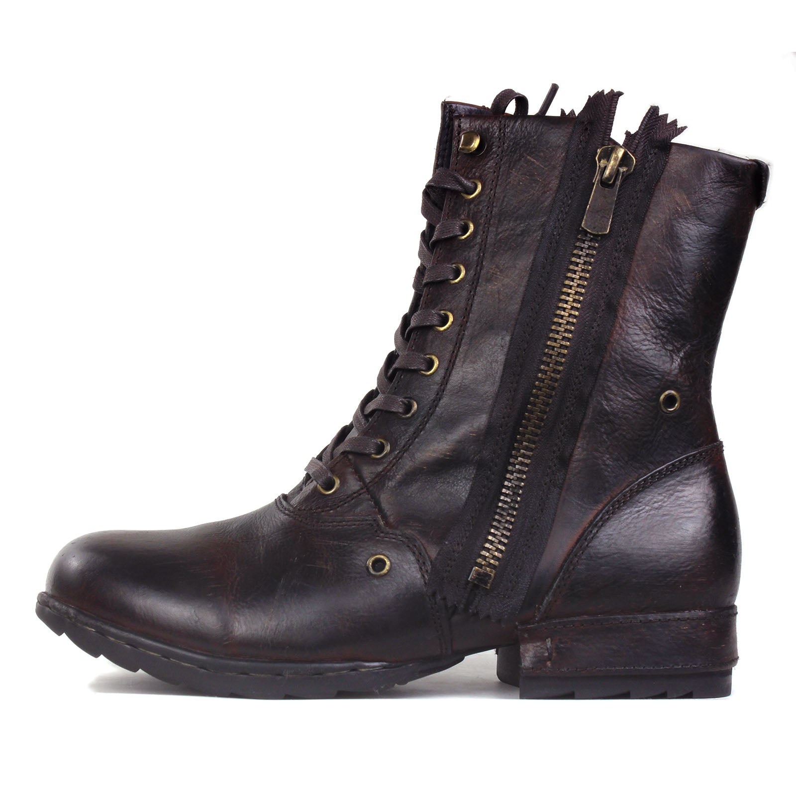 Bottines en cuir pour homme OSS-5008-8-H-Vintage DarkBrown