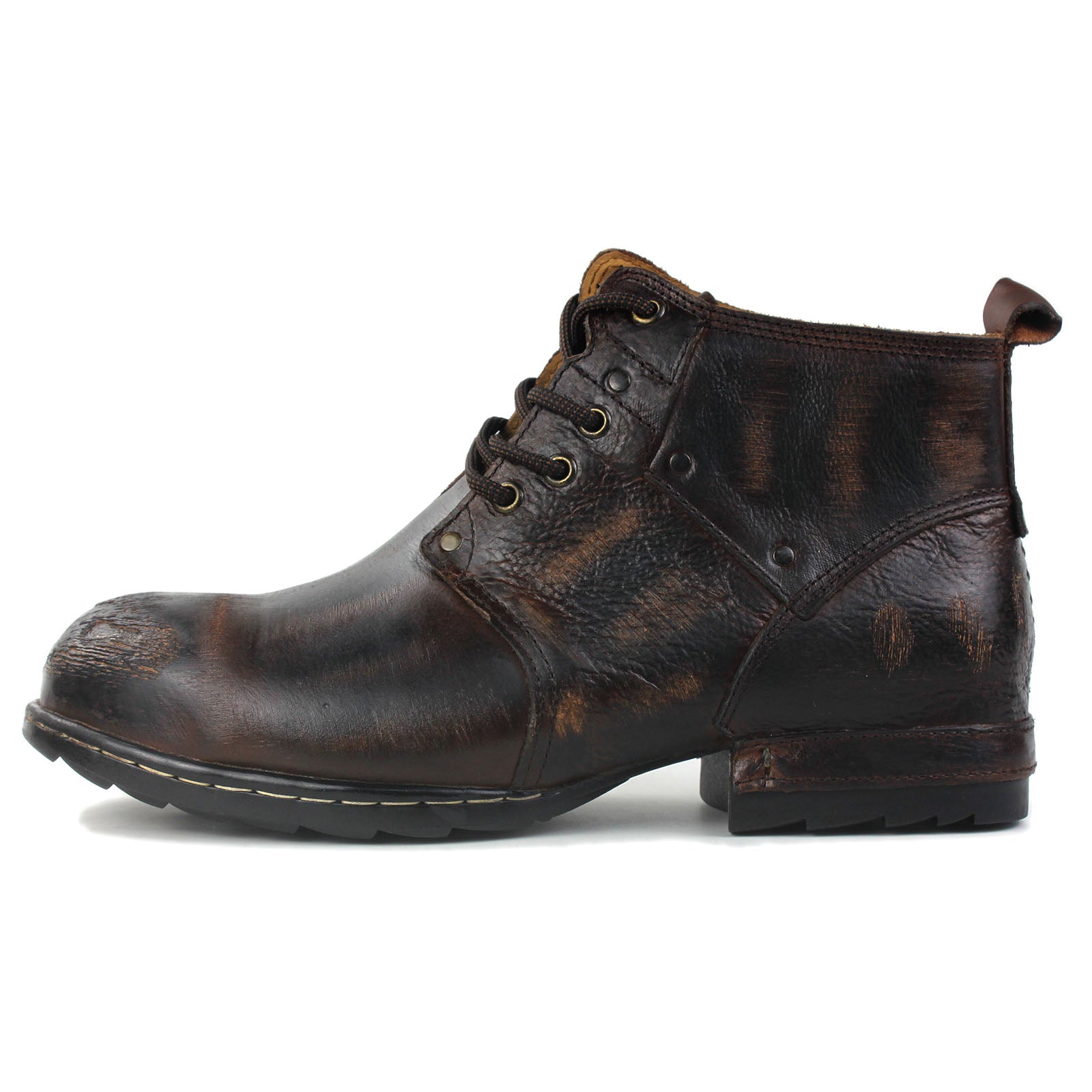 Bottines en cuir pour homme OSS-6015-3-F marron vieilli