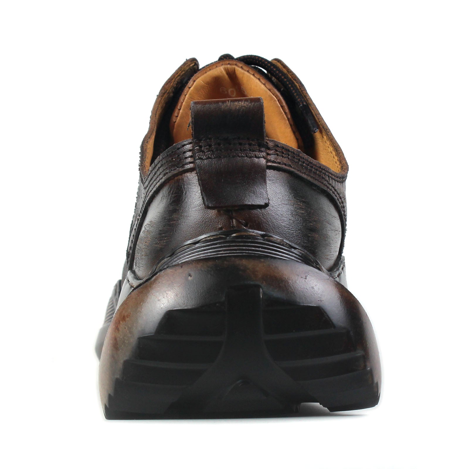 Bottes de moto en cuir pour homme, style sport et marche, style vintage, OS-5008-S-2, marron