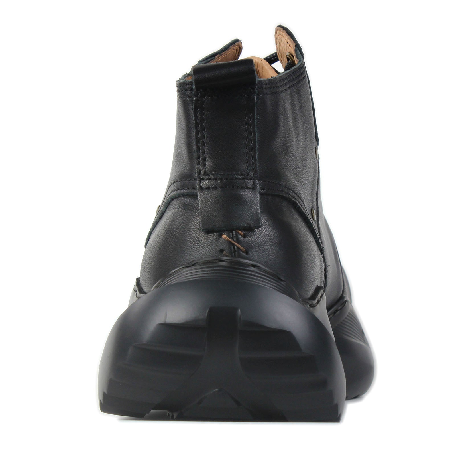 Bottes de moto athlétiques en cuir pour homme OS-5008-S-1 Classic Black et OFF-WHITE