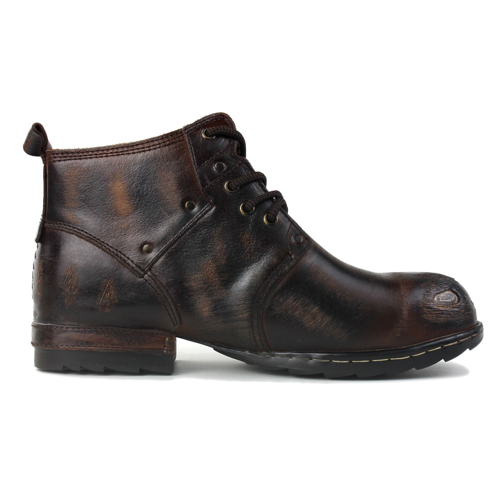 Bottines en cuir pour homme OSS-6015-3-F marron vieilli