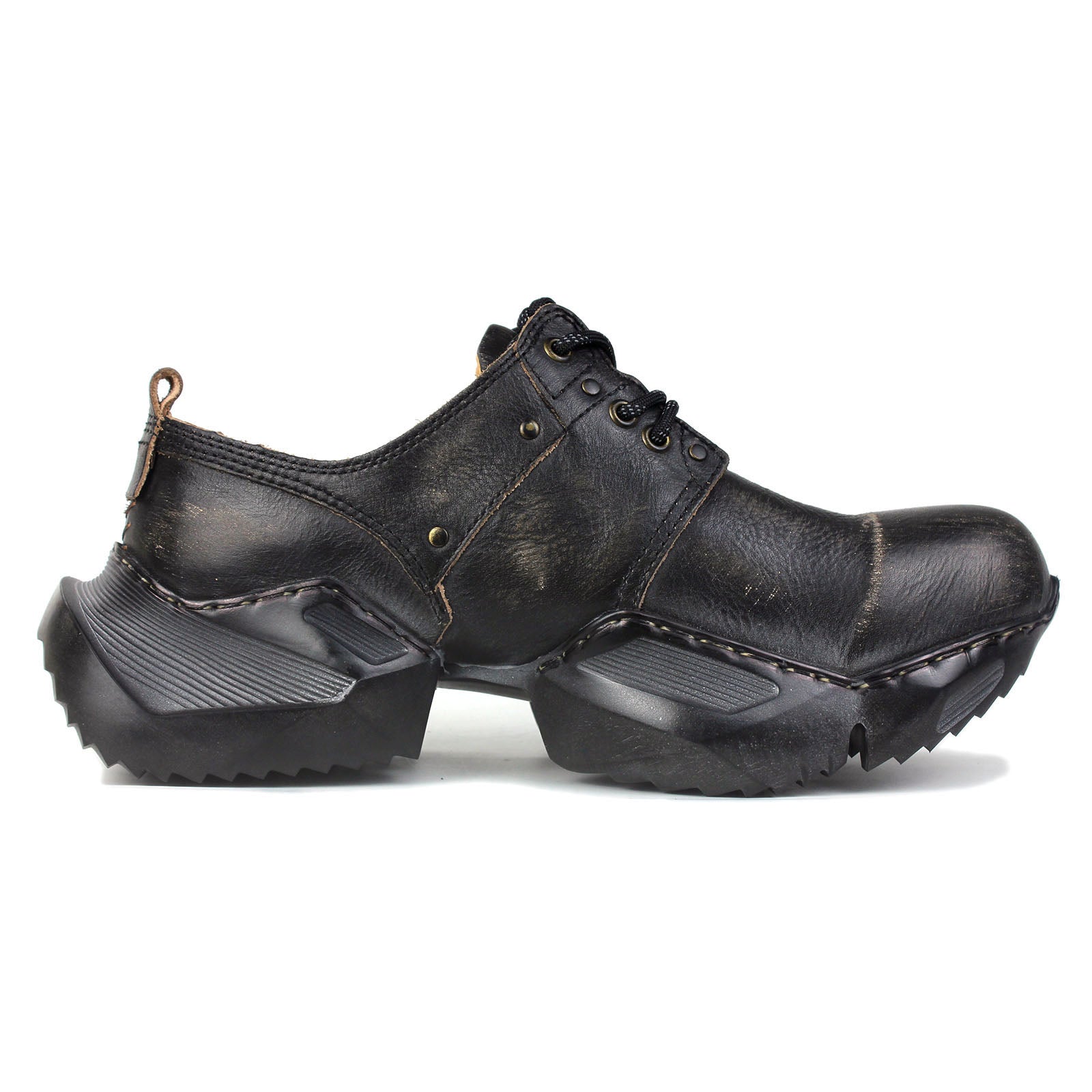 Bottes de moto en cuir pour homme, style sport et marche, style vintage, OS-5008-S-2, marron