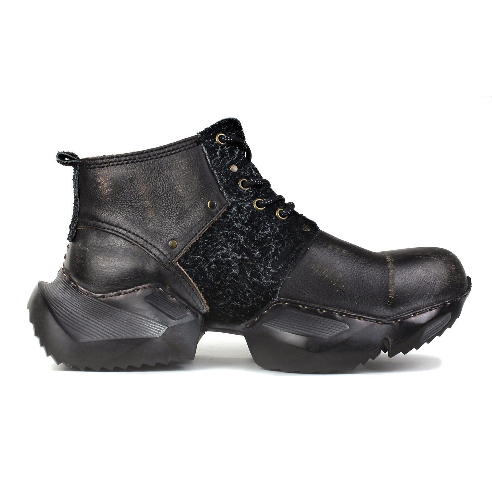Bottes de moto athlétiques en cuir pour homme OS-5008-S-5