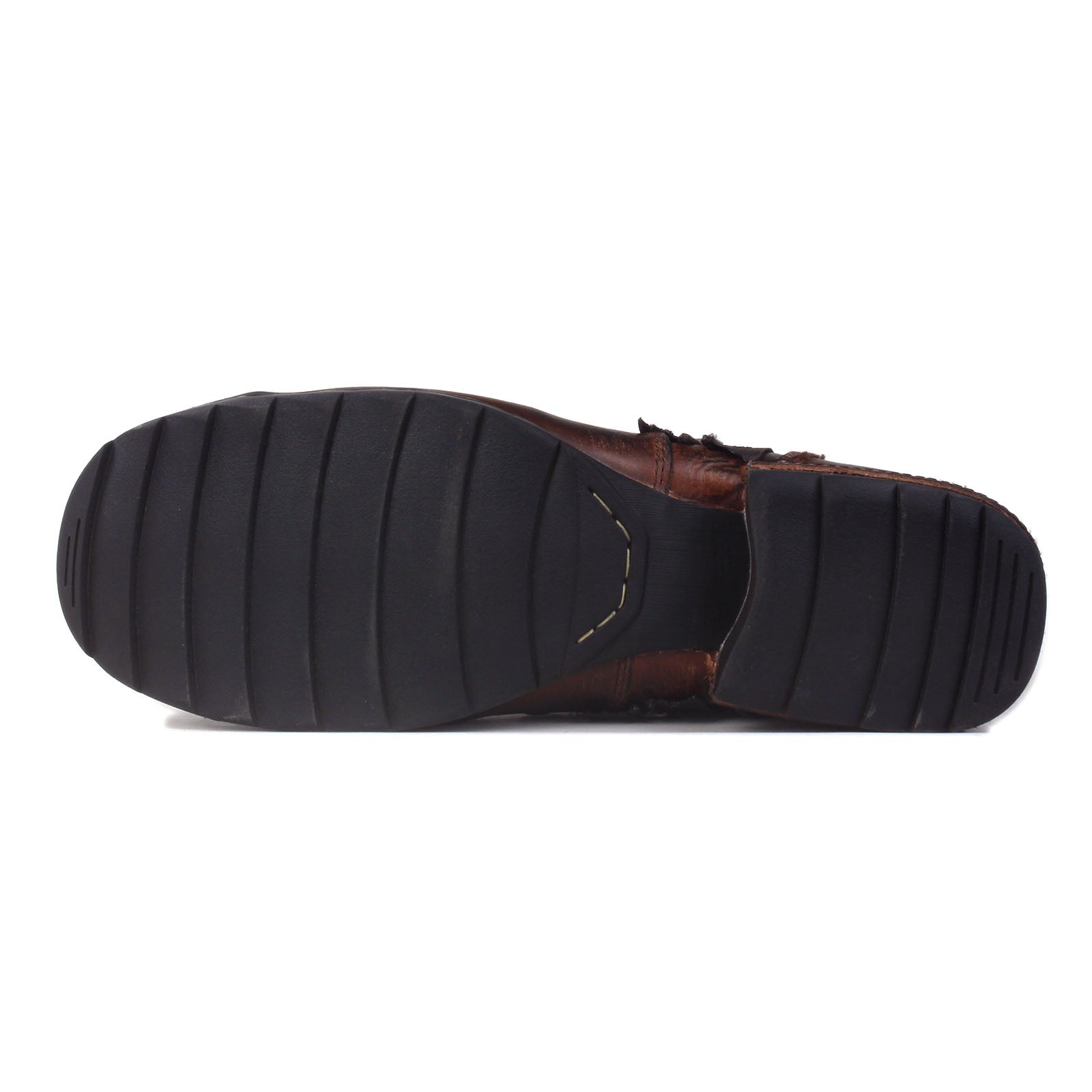 Bottines de moto en cuir pour homme OS-5008-8-Metal Brown