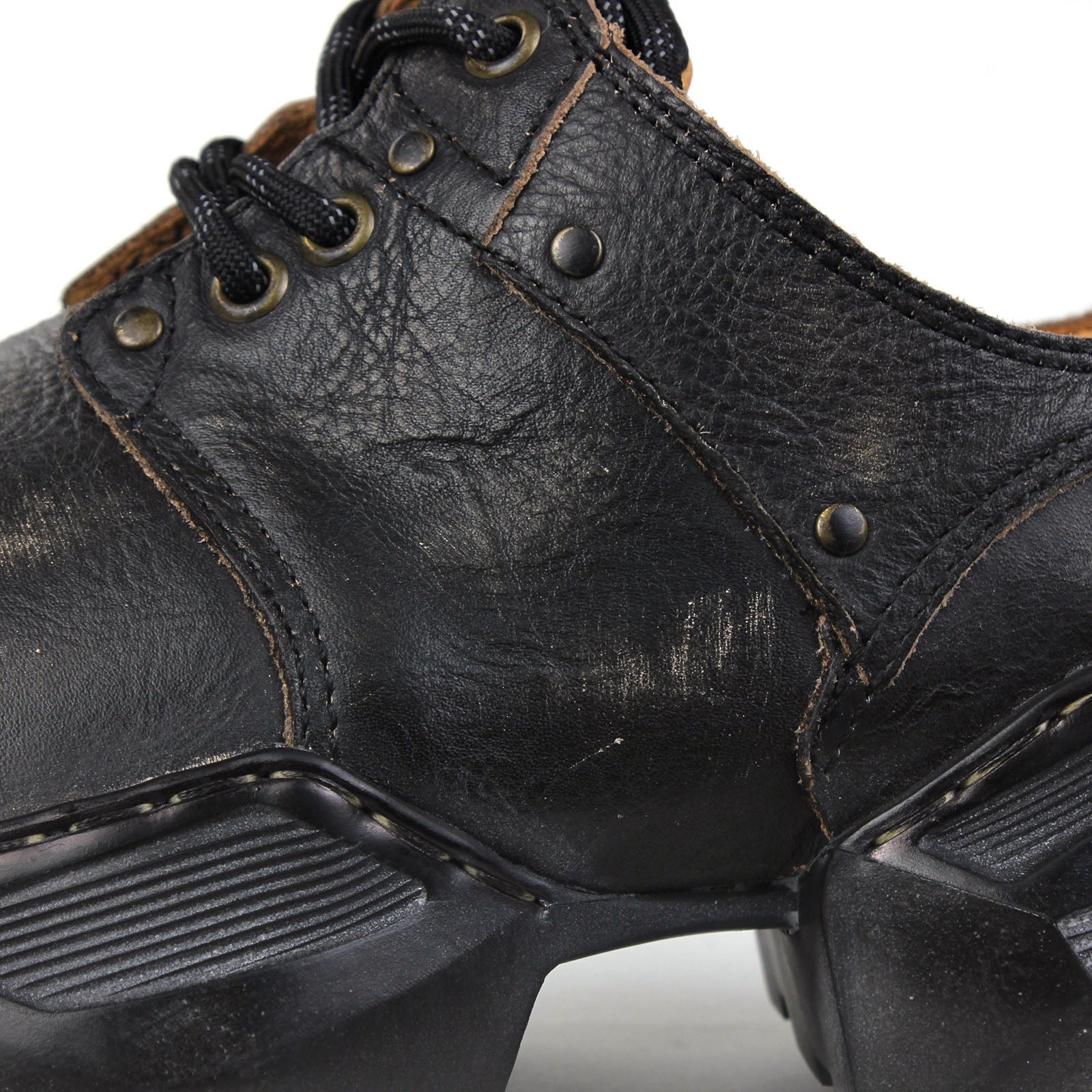 Bottes de moto en cuir pour homme, style sport et marche, style vintage, OS-5008-S-2, marron