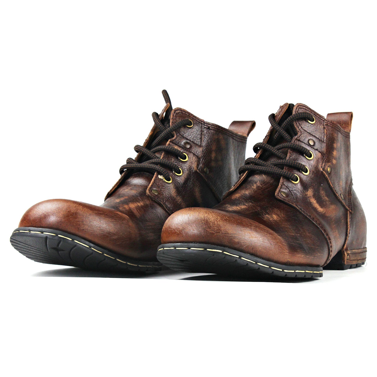 Bottines en cuir pour homme OSS-6015-2-Retro Brown