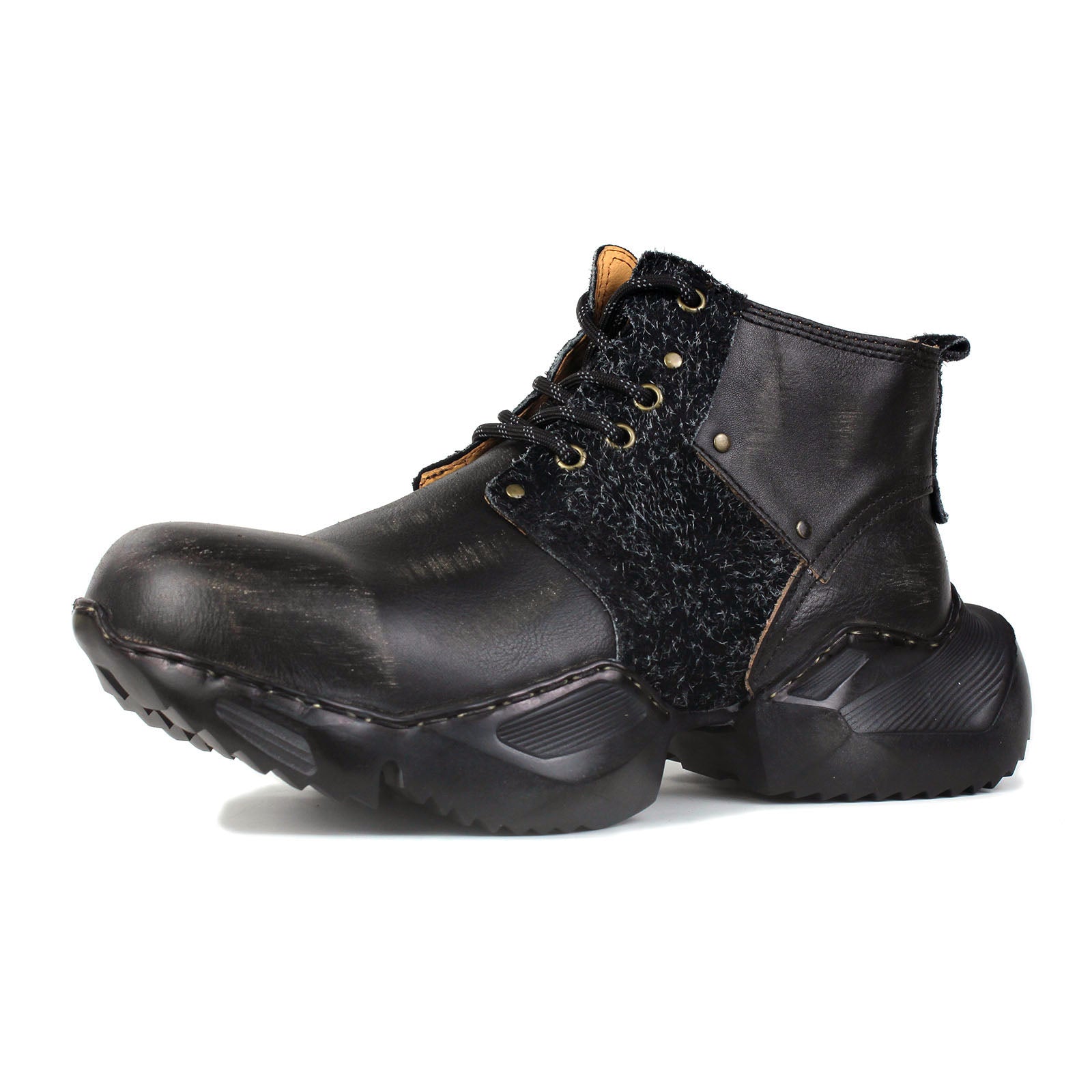 Bottes de moto athlétiques en cuir pour homme OS-5008-S-5