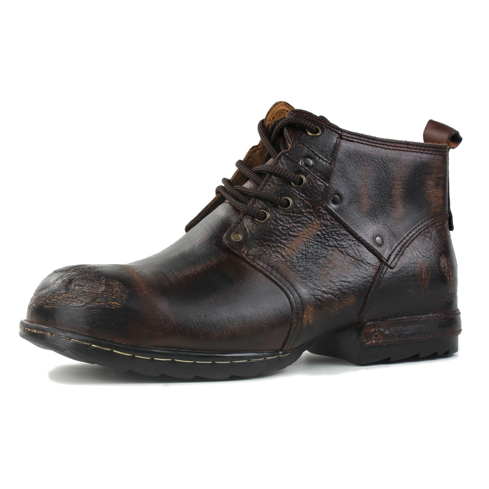 Bottines en cuir pour homme OSS-6015-3-F marron vieilli