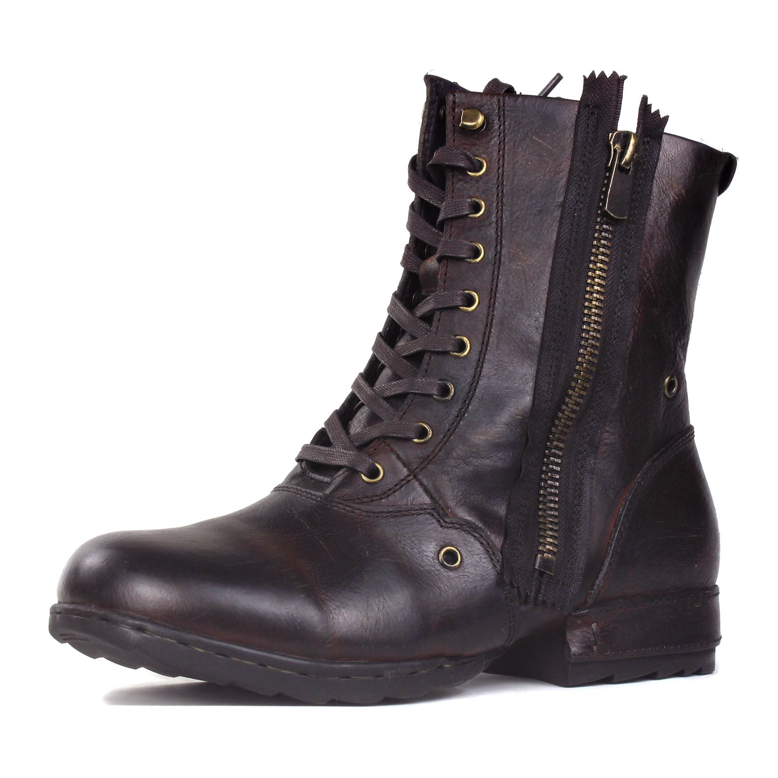 Bottines en cuir pour homme OSS-5008-8-H-Vintage DarkBrown