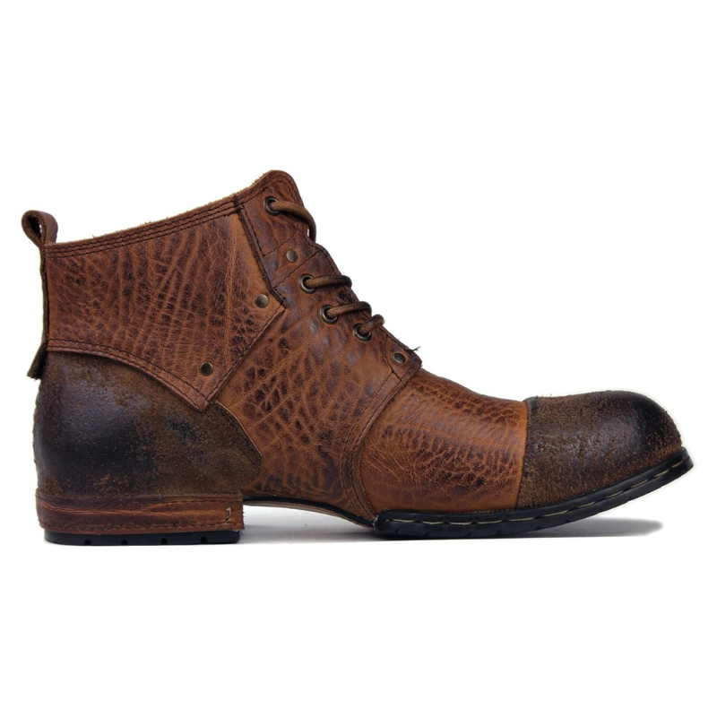 Retro Brown Leather Chukka Boots