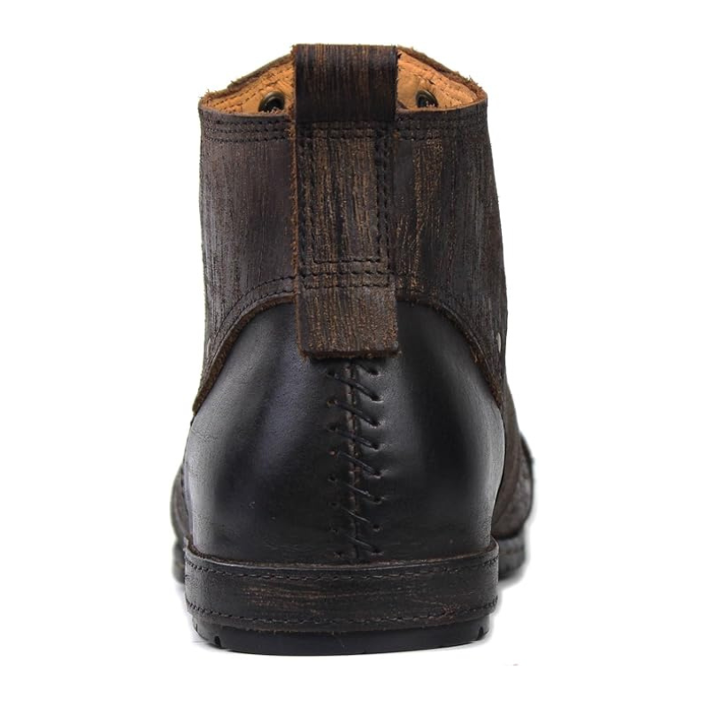 Premium Scratched Leather Moto Boots