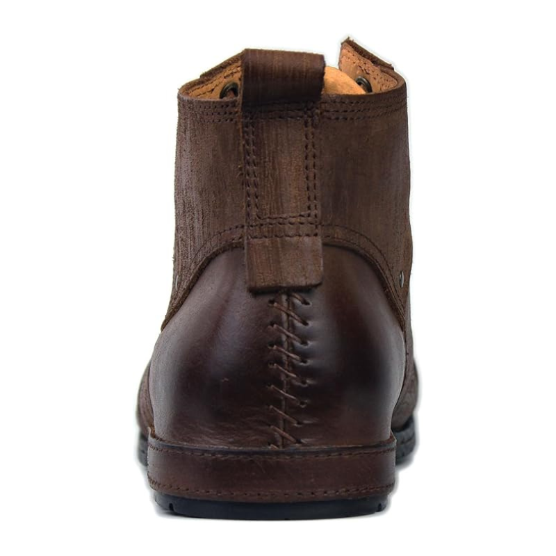 Premium Scratched Leather Moto Boots