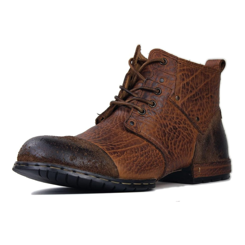 Retro Brown Leather Chukka Boots