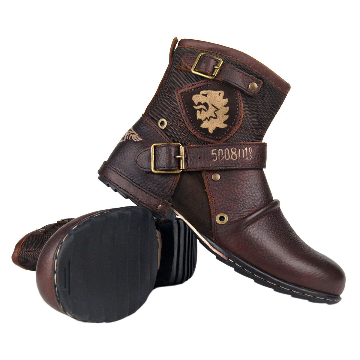 Bottines d'hiver en cuir véritable pour homme