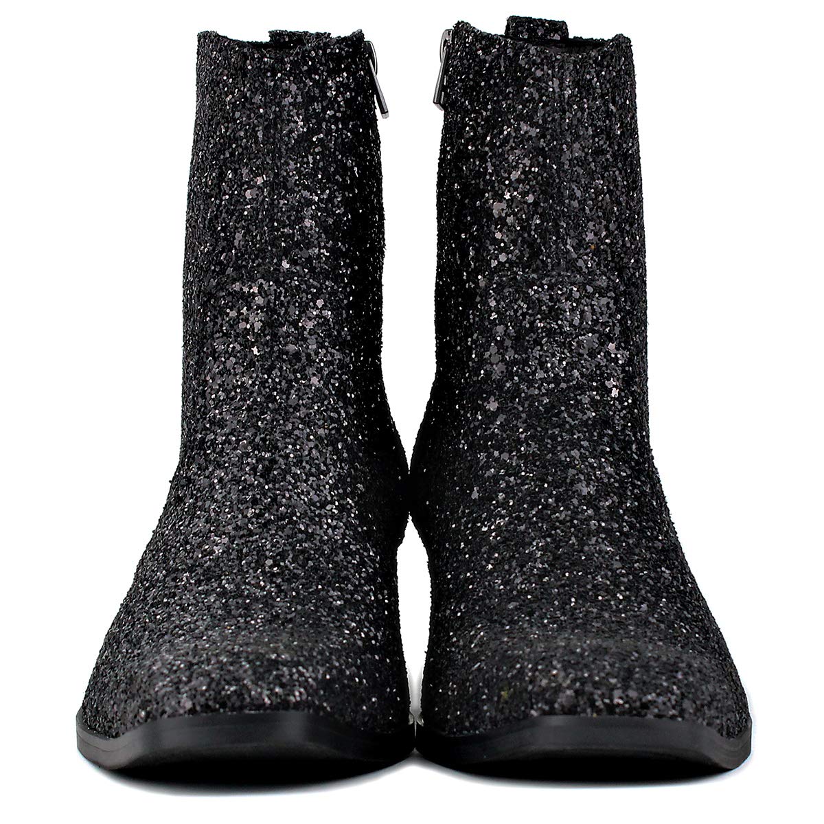 Bottes habillées OSSTONE pour hommes en cuir à paillettes Chukka, bottes de créateur, chaussures à talons décontractées avec fermeture éclair