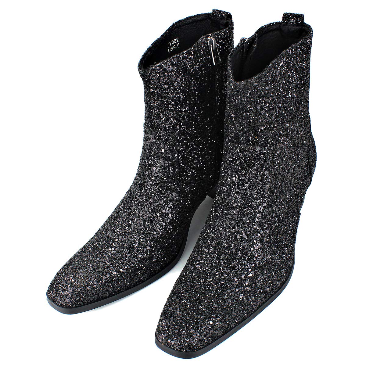 Bottes habillées OSSTONE pour hommes en cuir à paillettes Chukka, bottes de créateur, chaussures à talons décontractées avec fermeture éclair