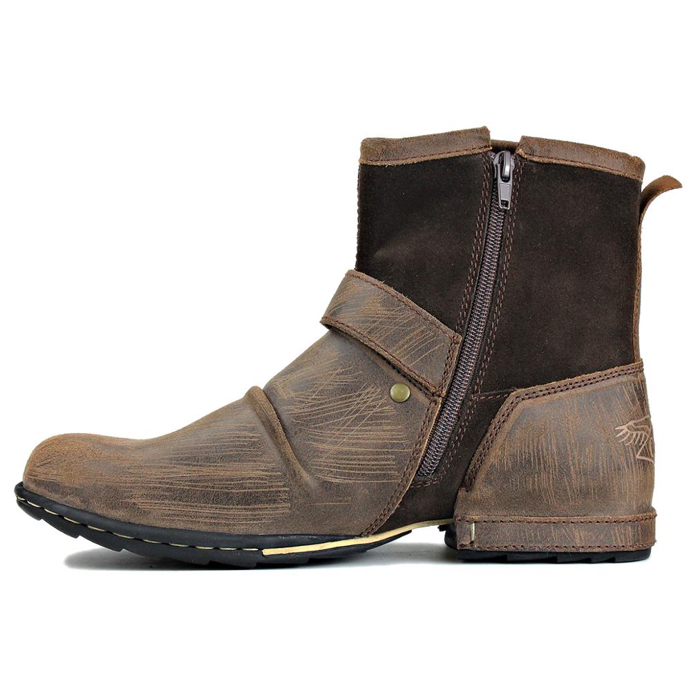 Bottines en cuir OSSTONE pour homme, anti-rayures, 5008-1-D1
