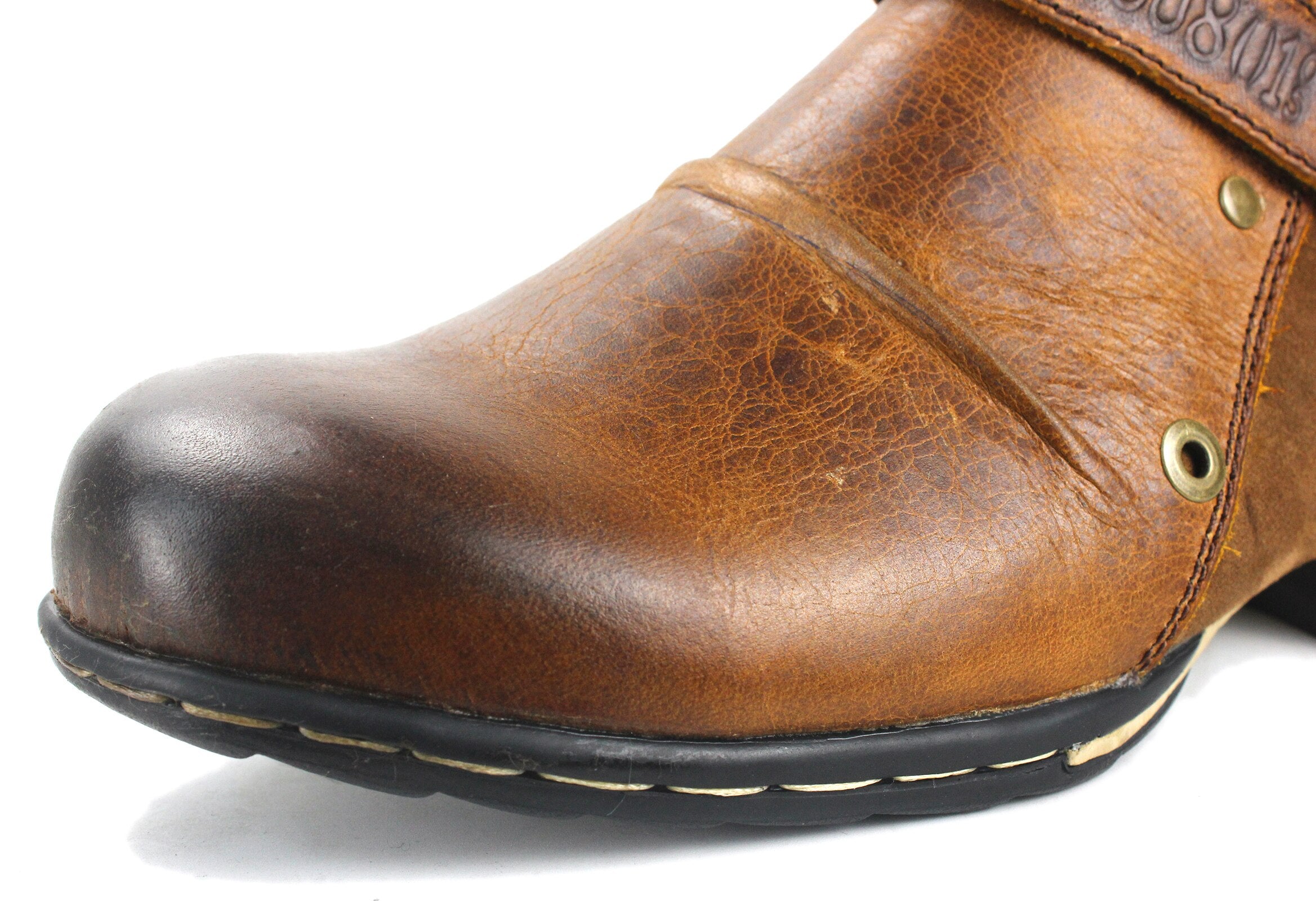 Herren-Stiefeletten aus echtem Leder – Braun 