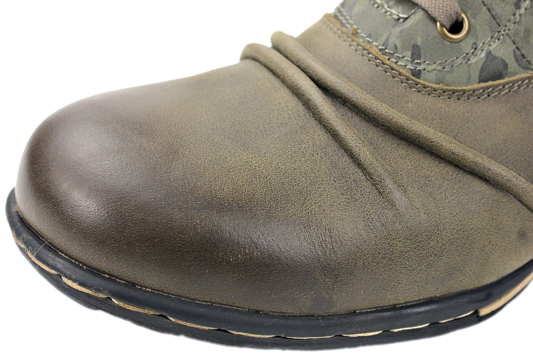 Bottines à double fermeture éclair latérale OSSTONE pour homme 5008-1-H-GREEN