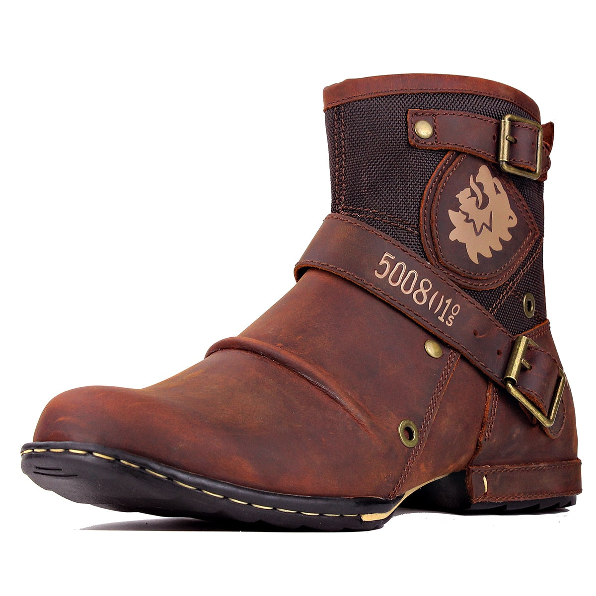 Bottines en cuir pour homme OS-5008-1-A