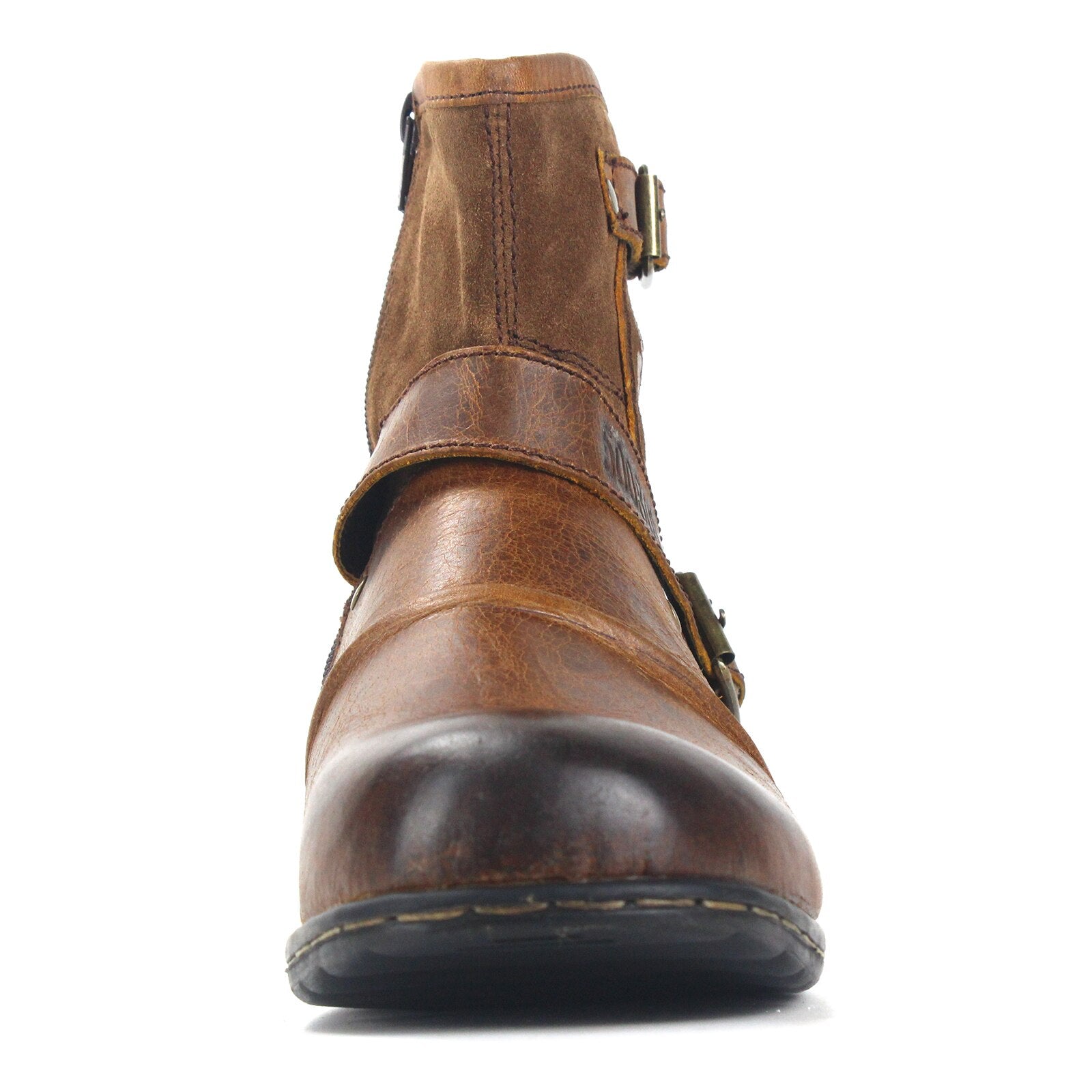 Herren-Stiefeletten aus echtem Leder – Braun 