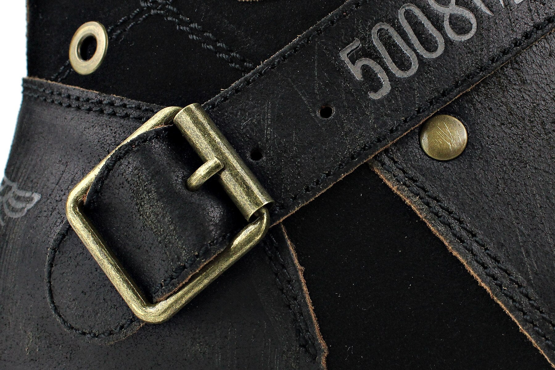 Bottines en cuir pour homme - Noir