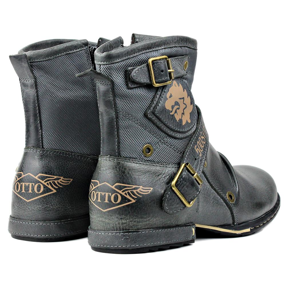 Bottines en cuir véritable OSSTONE pour homme 5008-1-NH