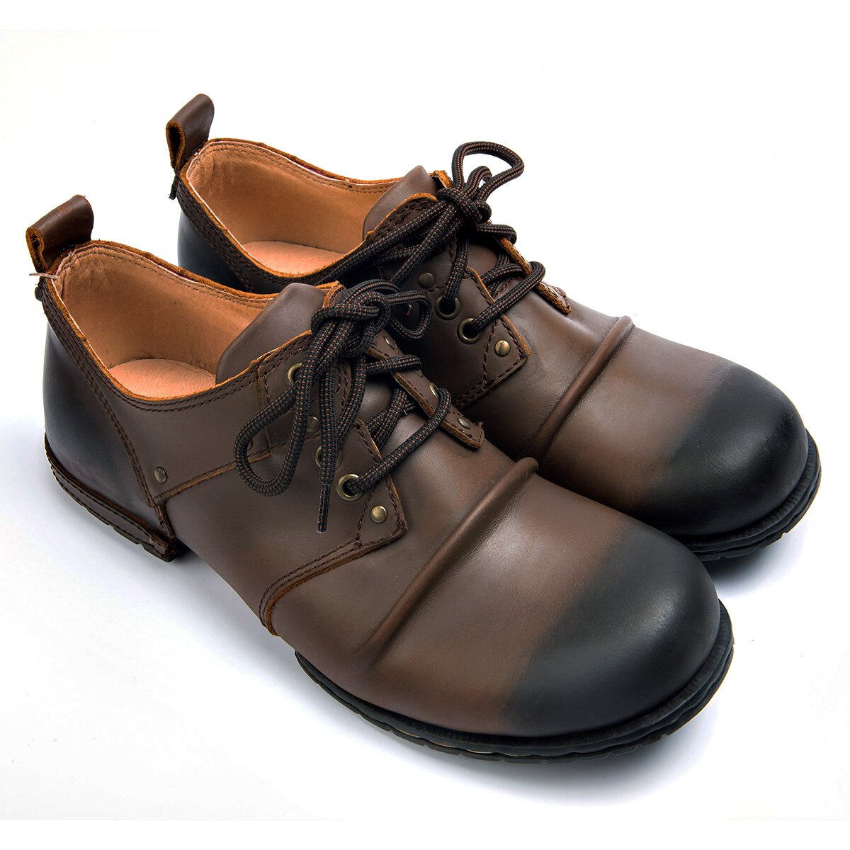 Chaussures plates en cuir véritable pour hommes