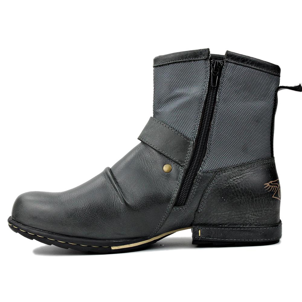 Bottines en cuir véritable OSSTONE pour homme 5008-1-NH