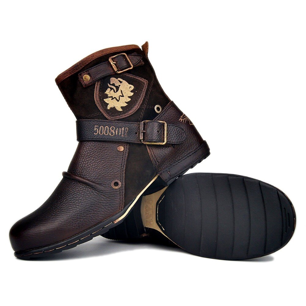 Herren-Lederstiefeletten