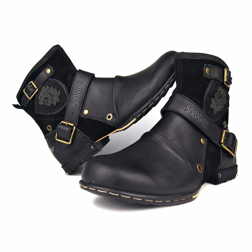 Bottines OSSTONE en cuir de vache véritable pour homme 5008-1