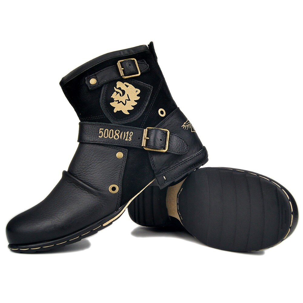 Herren-Lederstiefeletten