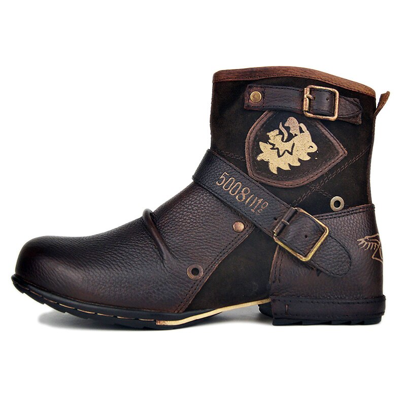 Herren-Lederstiefeletten