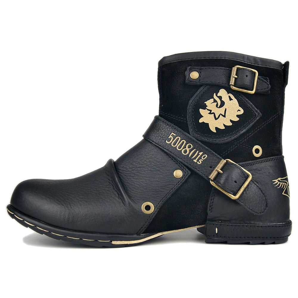 Herren-Lederstiefeletten