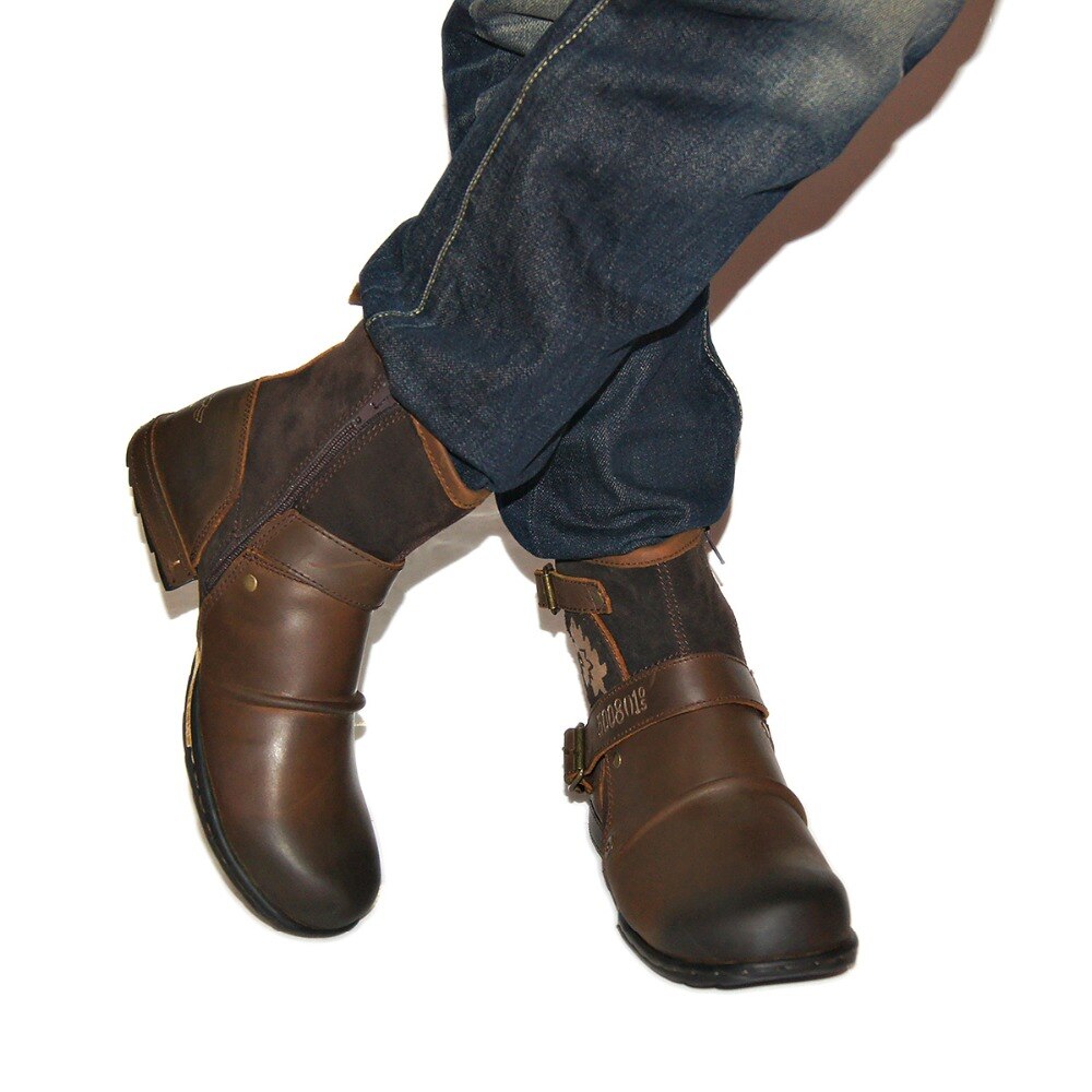 Bottines OSSTONE en cuir de vache véritable pour homme 5008-1