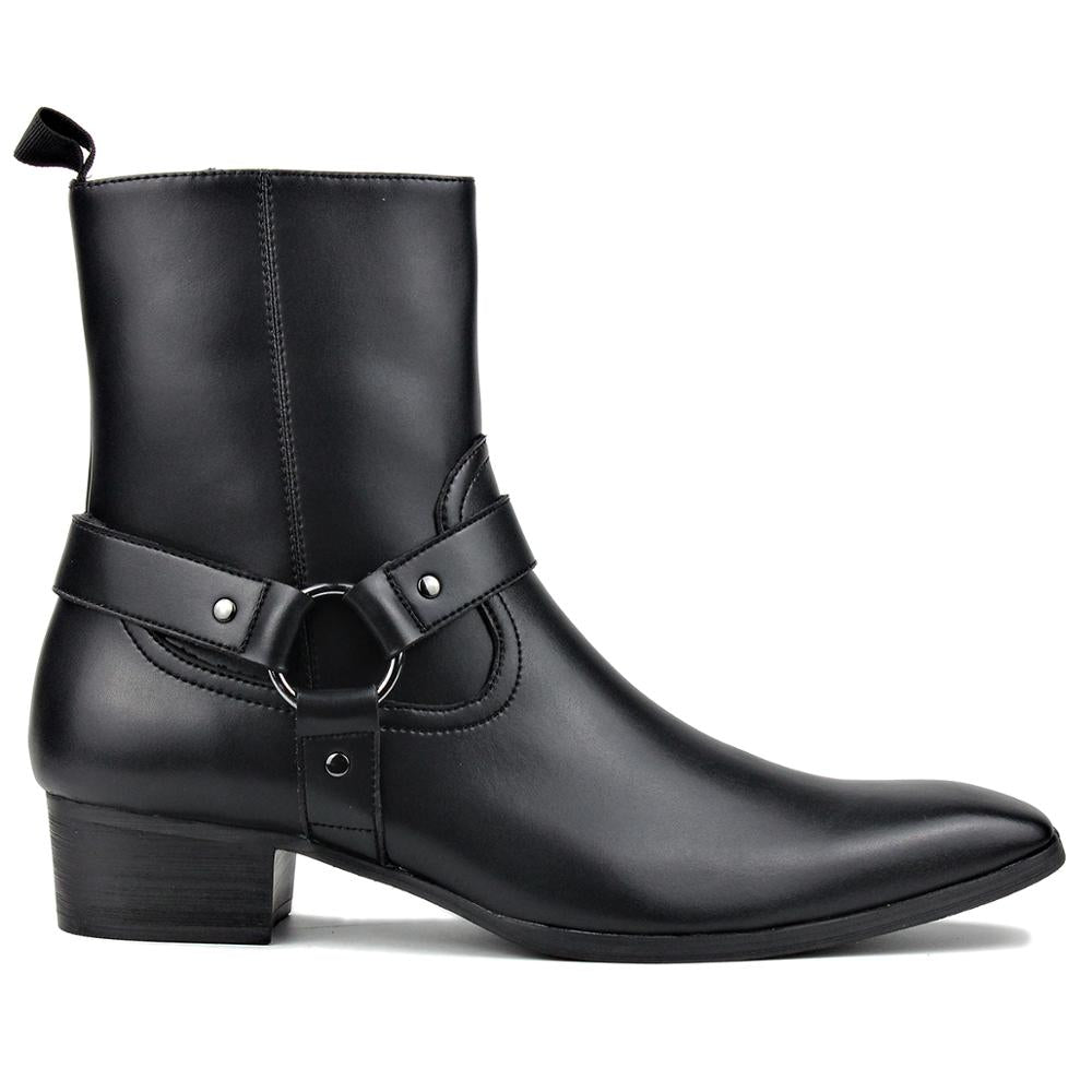 Chelsea-Stiefel aus Leder mit hohem Absatz