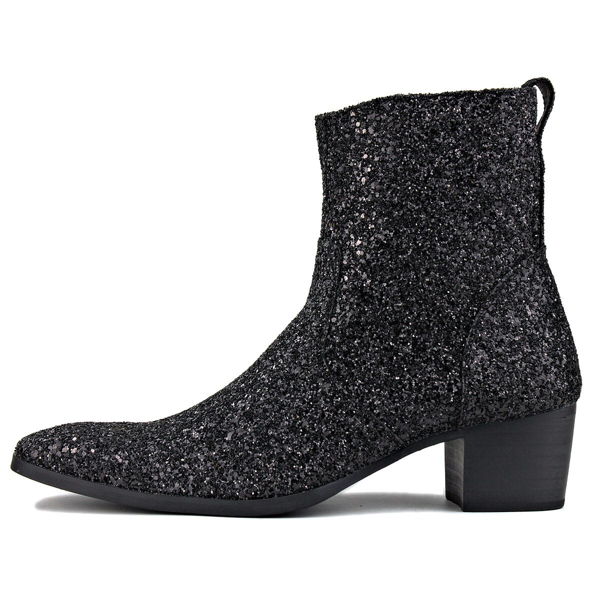 Bottines Chelsea à talons pailletés