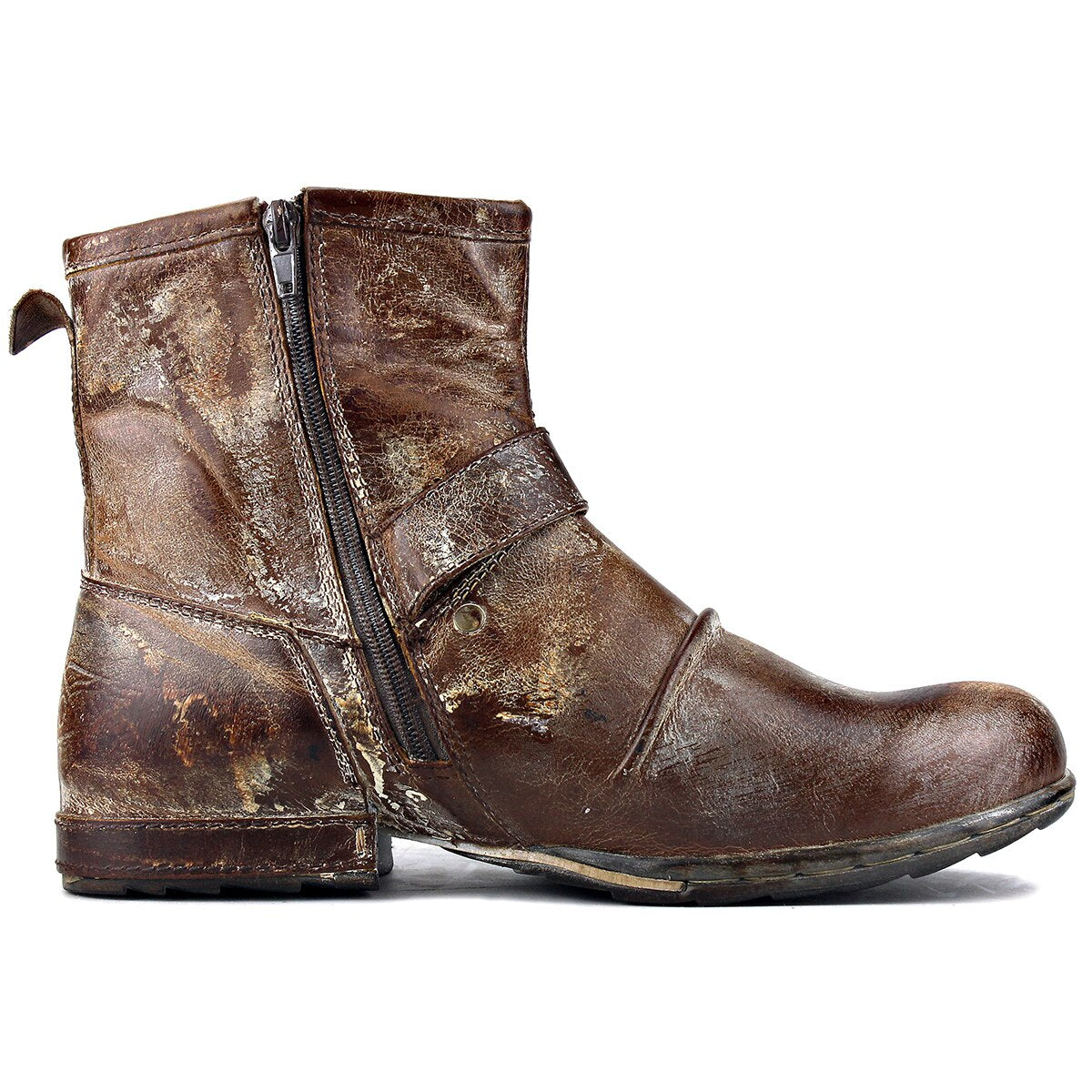 Bottines en cuir pour homme - Caramel Brown