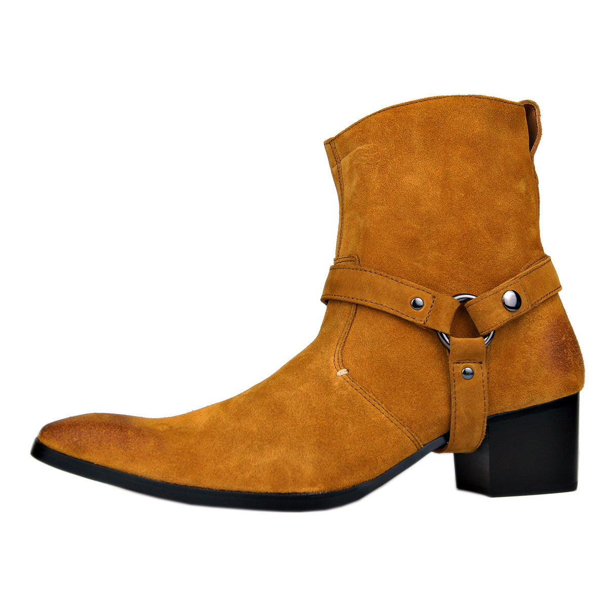 Suede High Heel Chelsea Boots